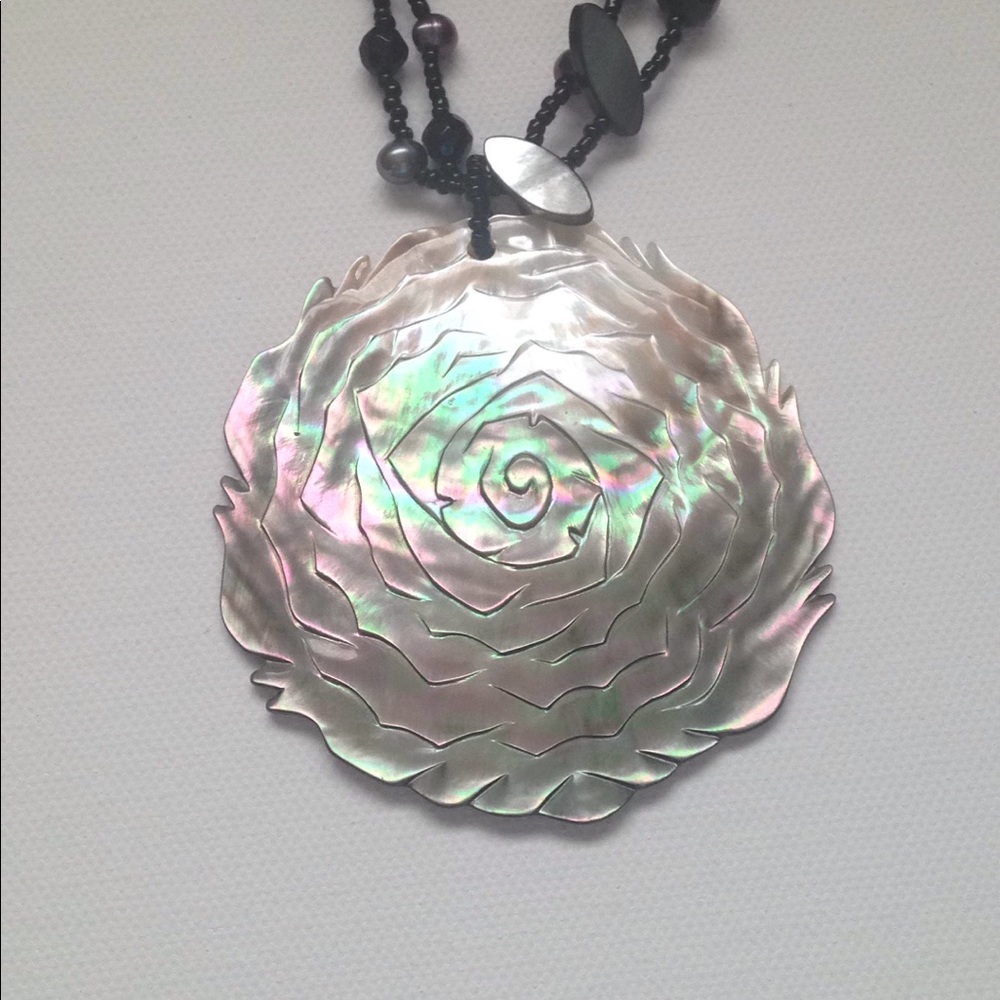 Jay King fresh water pearl necklace with rose - Picture 1 of 8